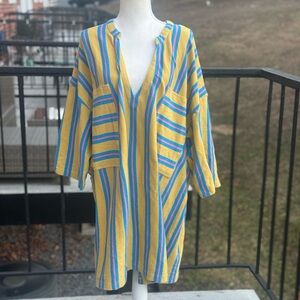 NWT Free People Daya Striped Tunic Dress Size XL